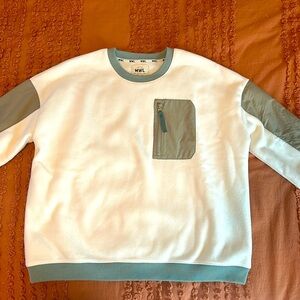 Madewell Fleece Crewneck Sweatshirt (Size Medium)